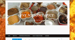 Desktop Screenshot of givemesomespice.com